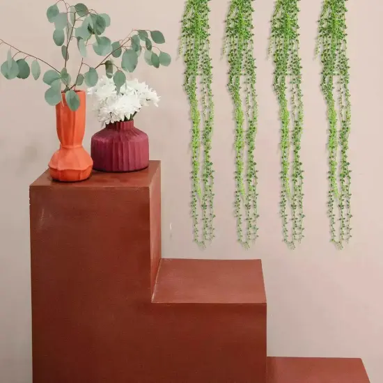 Artificial Hanging Plant Vine Ivy Succulents String of Pearls Home Decor {6}