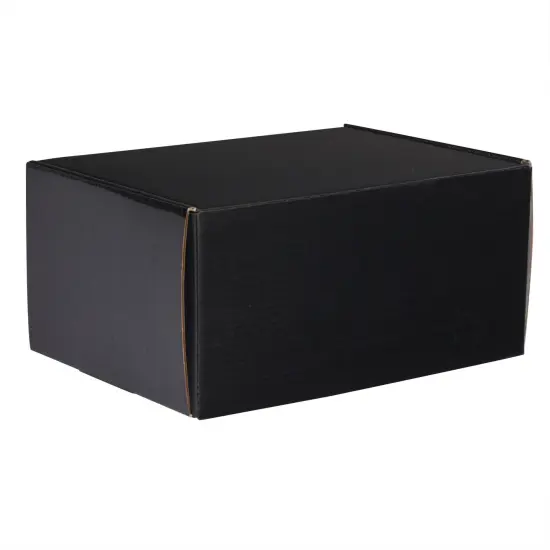 25 Pack Corrugated Packaging Boxes for Shipping, Cardboard Mailers for Small Business, Boutiques, Mailing Gifts, Gift Boxes for Wedding Reception, Bridal Shower (Black, 8x6x4 in) {4}