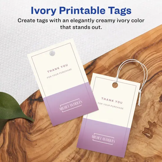 Avery 2" x 3" Rectangle, Matte Ivory Printable Tags {2}