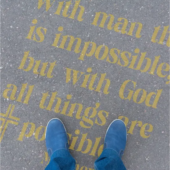 Matthew Bible Verse Parking Space Stencil | High School Senior Parking Spot Stencil | Reusable Stencil | Stencil Ease | {2}