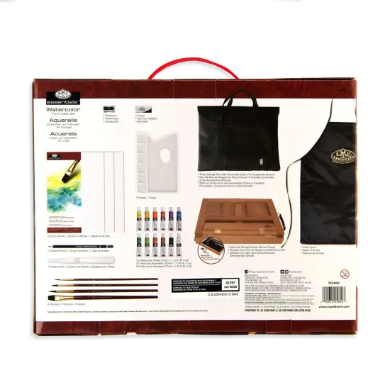 REA4902 | Essentials&trade; 27pc Watercolor Painting Travel Easel Art Set {4}