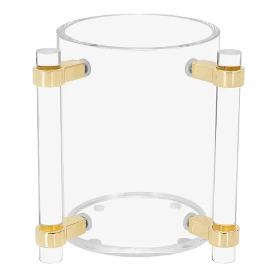 Lucite Wash Cup with Elegant Handles Gold {6}