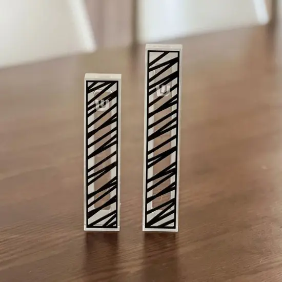 Lucite & Laser Cut Mezuzah Case Black {5}