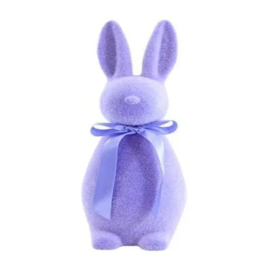 16" Flocked Button Nose Bunny (WH0139) Gold Yellow {6}