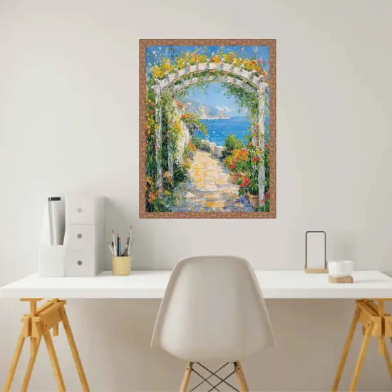 Slim Gold Leaf Floral Star Picture Frame 15x15 frame {4}