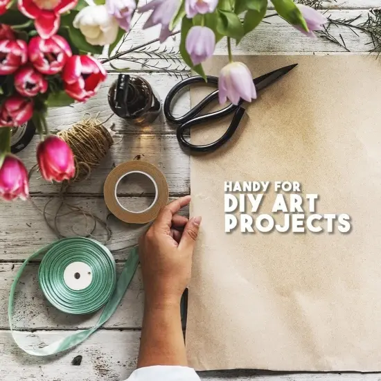 Heavy Duty Double Sided Tape for Carpet, Area Rugs, Self Adhesive for Hardwood, Tile, Indoor, and Outdoor Floors, 49 Feet Gold {4}