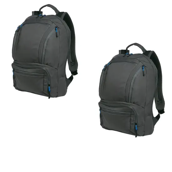 Port Authority&reg; Cyber Backpack Dk Char/Royal {5}