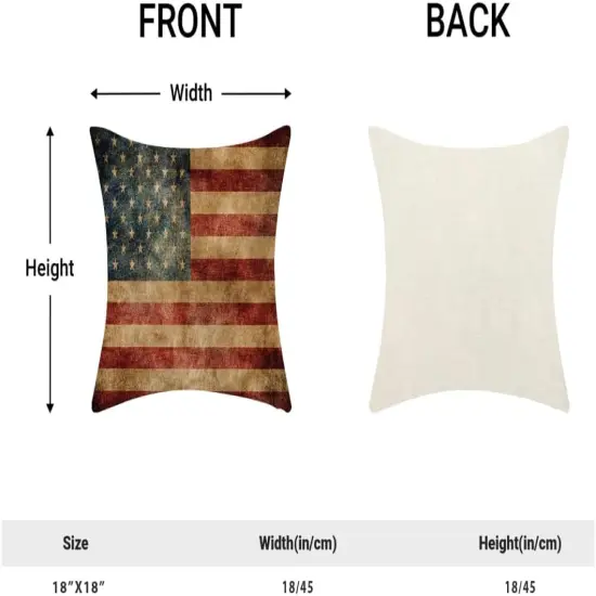 18 x 18 Inch Set of 2 Throw Pillows Covers for 4th of July Decorations {5}