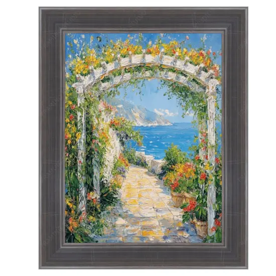 Silver Gunmetal Pewter Scoop Picture Frame 28x28 frame {1}