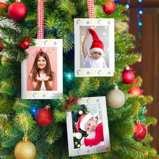 50 Pack White Paper Picture Frames for 4x6 Inserts, Cardboard Photo Easels for DIY, Classroom Crafts {3}