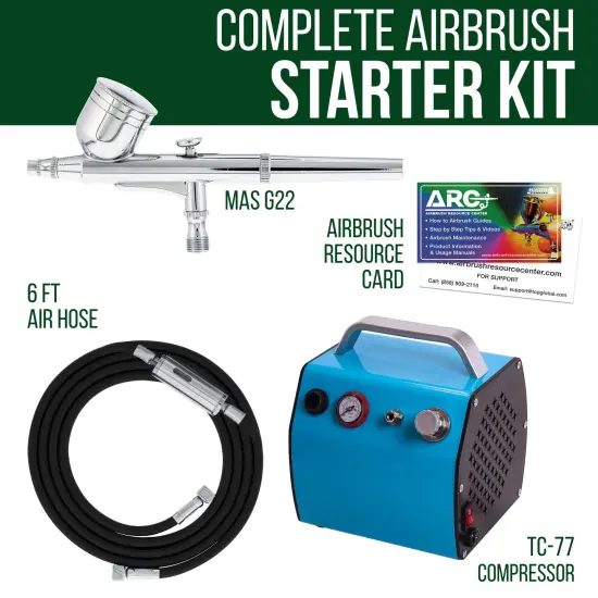 Performance Dual-Action Airbrush Kit with Master Air Compressor with Air Hose and Moisture Trap {2}