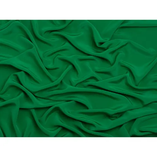 1 Yard Premium Silk 4 Ply Crepe Fabric Kelly Green Luxury Designer Collection, 44 Inches Width {3}