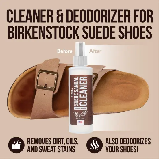 IMPRESA 8oz Suede Shoe Cleaning Kit for Shoes & Birkenstocks - Made in USA Shoe Cleaning Solution with Brush Tools for Birkenstock Cleaner Kit {2}