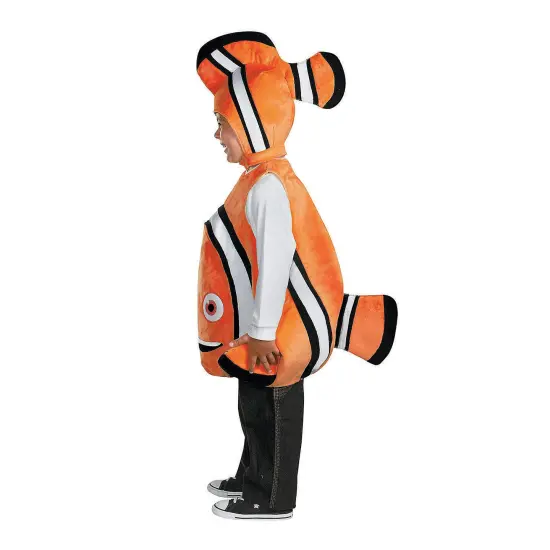Kids Nemo Deluxe Costume Plush 3D Pullover Detachable Tail Headpiece {2}