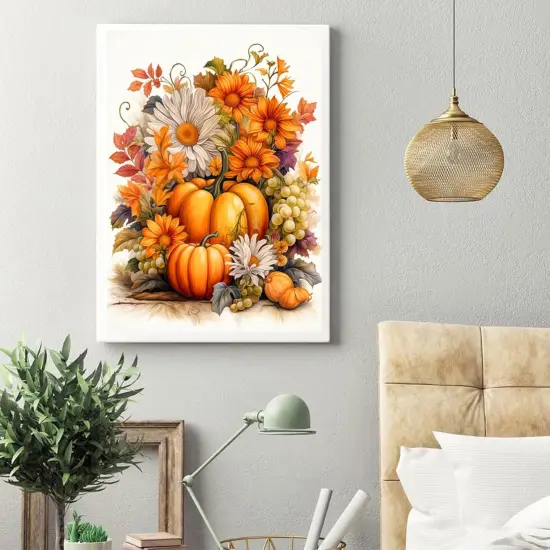 DIY 5D Fall Pumpkin Diamond Painting Kits Thanksgiving {3}