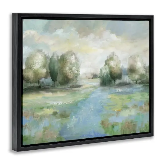 Stupell Industries Abstract Rural Meadow Stream Floating Frame By Nan {3}
