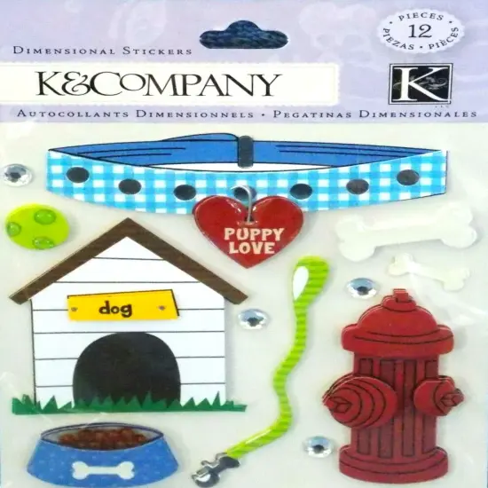 K & Company Everyday Puppy Dimensional Stickers {1}