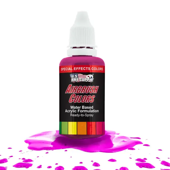 Neon Magenta, Fluorescent Special Effects Acrylic Airbrush Paint, 1 oz. {1}