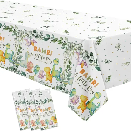 Dinosaur Baby Shower Decorations Tablecloth {1}