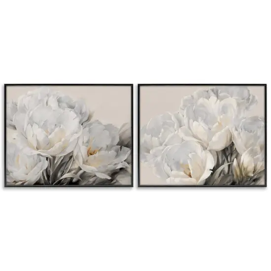 Stupell Industries Soft White Budding Roses 2pc Framed Giclee Set By Igor Levashov {7}