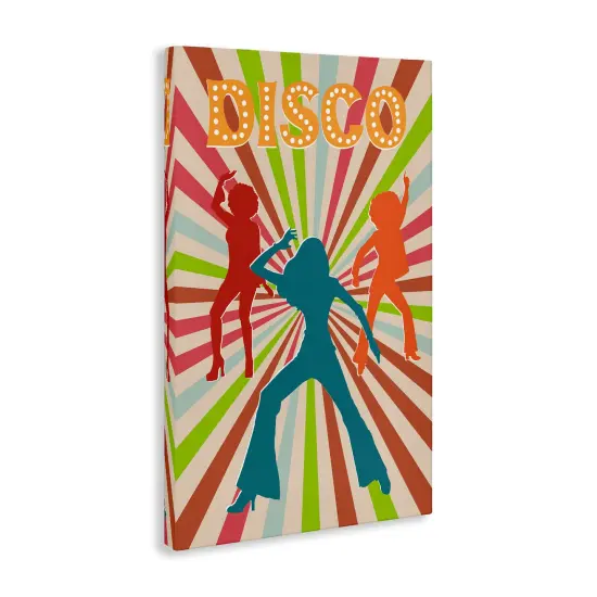 Stupell Industries Disco Dancers on Retro Stripes Canvas By CAD Designs {3}