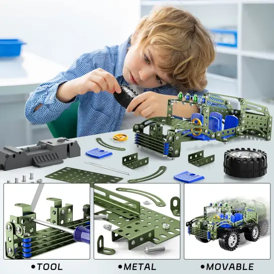 283 Pieces STEM Model Truck Building Set - Engineering Toys for Kids Ages 8-12, Model Car Kits Gift for Boys 8-16 Years Old {1}
