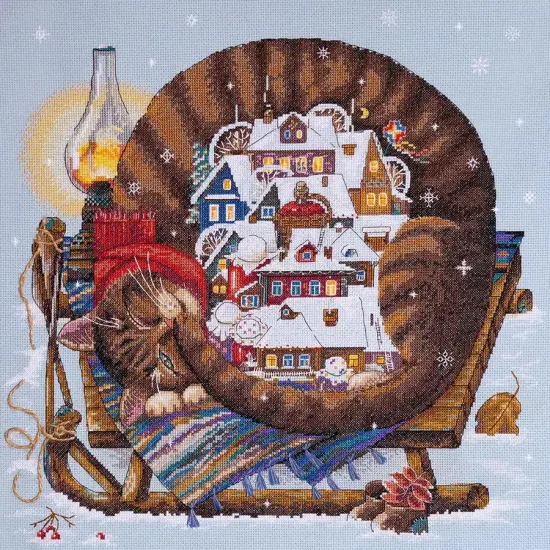 Cozy Winter K-107 Counted Cross-Stitch Kit {1}