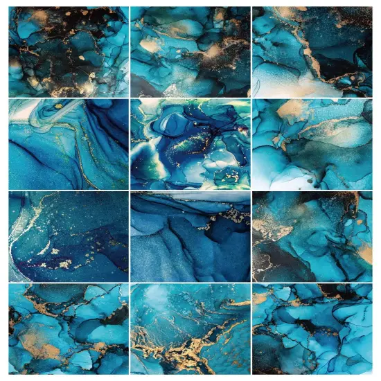 Ocean Scrapbook Paper Pack. 12 Sheets of 15.2x15.2cm Heavyweight Paper Pad F07M2-3 AC230308-06 {2}
