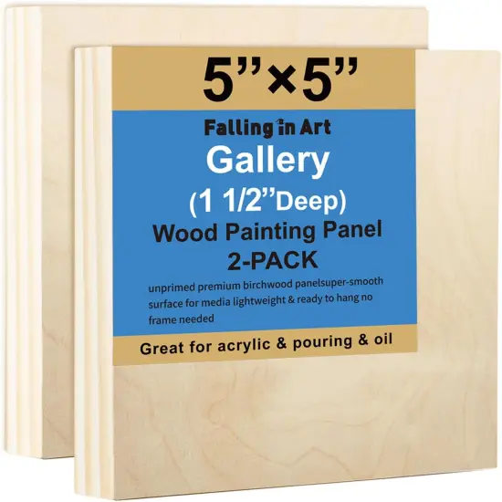 2 Pack Unfinished Wooden Canvas Panels {1}