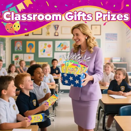 Pack Scratch Rainbow Art Crafts Notebook {3}