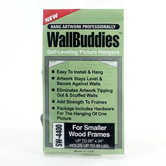 Wall Buddies Hanger for Small Wood Picture Frames - Set of 3 {1}