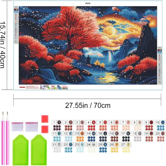 Large Landscape Diamond Painting Kits - Moon Mountain - 27.5x15.7 Inch {2}