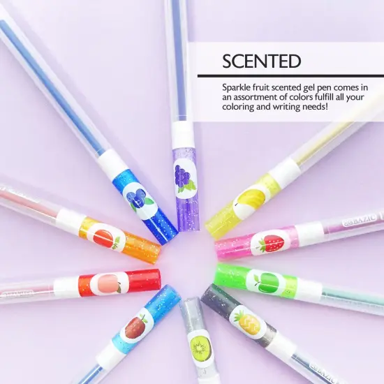 BAZIC Collorelli Gel Pen 10 Scented Glitter Color {4}