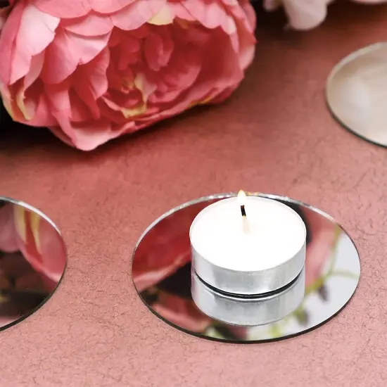 50-Pack of Small Round Mirrors for Crafts, 3-Inch Glass Tile Circles for Wall and Table Decor, Mosaics, DIY Home Projects, Decorations, Arts and Crafts Supplies {3}