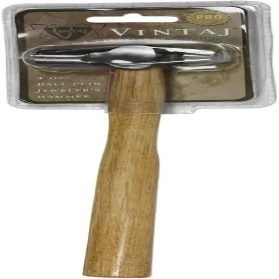 The Beadsmith Vintaj Ball Pein Hammer, 9.5 Inches, 61-Millimeter Steel Head and Wood Handle, 4-Ounce Jewelry-Making Tool {6}