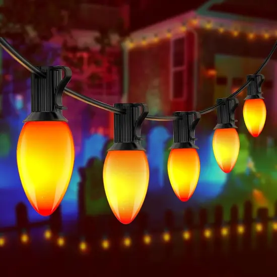 25FT Halloween Orange LED String Lights {1}