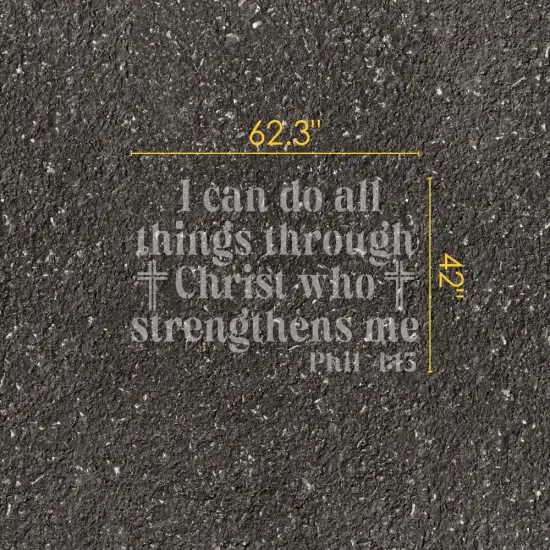 Philippians Bible Verse Parking Space Stencil | High School Senior Parking Spot Stencil | Reusable Stencil | Stencil Ease | {5}