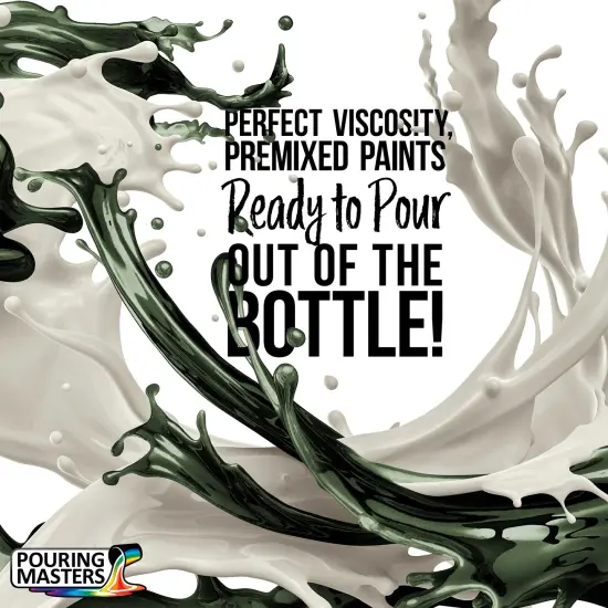 Pouring Masters Jungle Green Metallic Pearl Ready to Pour Acrylic Pouring Paint - Premium 32-Ounce Pre-Mixed Fluid Acrylic Paint - Fluid Art Supplies for Canvas, Wood, Paper, Tile & Rocks {2}