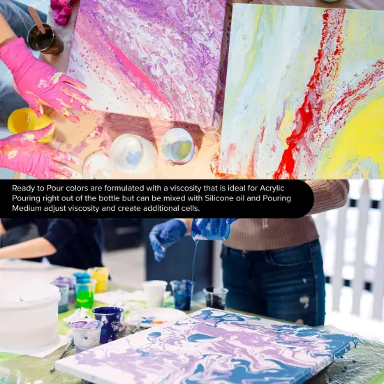 Pouring Masters Vivid Jade Metallic Pearl Ready to Pour Acrylic Pouring Paint - Premium 64-Ounce Pre-Mixed Fluid Acrylic Paint - Fluid Art Supplies for Canvas, Wood, Paper, Tile & Rocks {6}