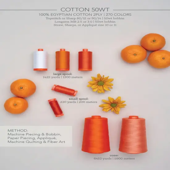 Peach (2215) | 50wt Cone (5900M / 6452Y) | Aurifil Thread {2}