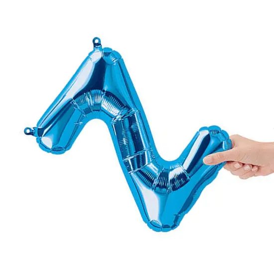 NorthStar Balloons&reg; 16 Inch Letter Z Blue Air Fill Only {5}