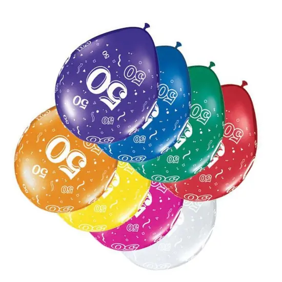 50 A Round Jewel Assortment Latex Balloons 11" Birthday Anniversary Party Balloons {4}