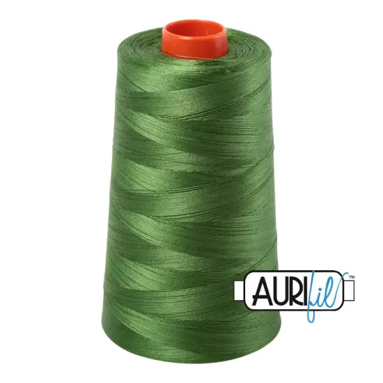 Dark Grass Green (5018) | 50wt Cone (5900M / 6452Y) | Aurifil Thread {1}