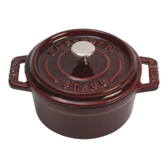STAUB Cast Iron 0.25-qt Mini Round Cocotte {6}