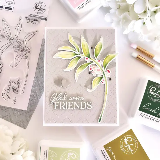 Pinkfresh Studio Clear Stamp Set 4"X6"-Grateful Greenery {3}