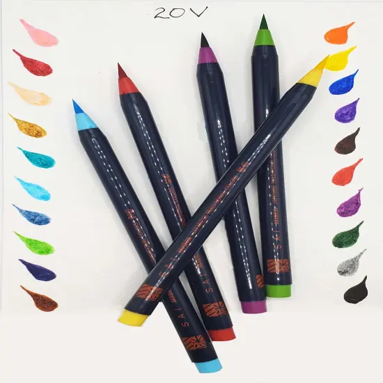 Aitoh Akashiya Sei Watercolor Brush Pen 20/Pkg-Assorted Colors {3}
