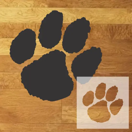 Tiger Paw Mascot Stencil | High School Senior Parking Spot Stencil | Reusable Stencil | Stencil Ease | {2}
