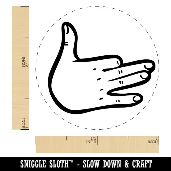 Dog Shadow Puppet Hand Self-Inking Rubber Stamp Crafting Planners Sky Blue {1}