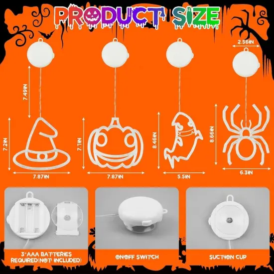 4 Pack Halloween Lights Decorations - Battery Operated {5}