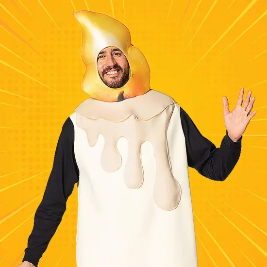 Candlestick Adult Costume Foam Head Tunic Halloween Party Outfit {6}